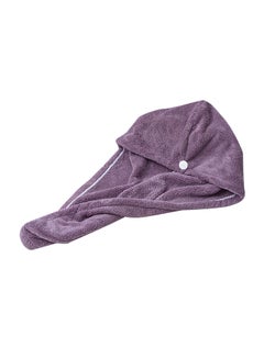 Buy Hair Towel Wrap With Button Purple 16x3x12cm in Saudi Arabia