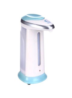 Buy Hands Free Soap Dispenser White/Cyan/Silver in Saudi Arabia