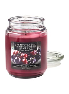 Buy Juicy Blck Cherries Jar Candle red in Saudi Arabia