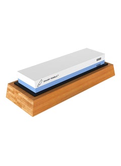 Buy 1000/6000 Grit Premium Whetstone Sharpening Stone Set Multicolour 23.5x6.5x10centimeter in Saudi Arabia