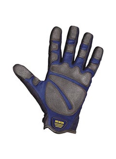 Buy 2-Piece Heavy Duty Gloves Set Blue/Black XL in UAE