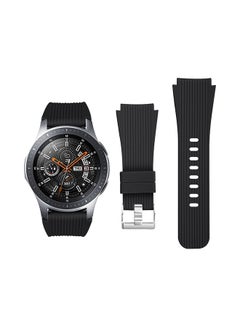 Buy Solid Silicon Replacement Band For Samsung Galaxy Watch Black in Egypt