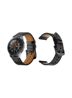 Buy Genuine Leather Replacement Band For Samsung Galaxy Watch Dot Design Black in Egypt