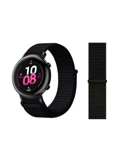 Buy Nylon Loop Replacement Band For Huawei Watch GT 2 Dark Black in Saudi Arabia