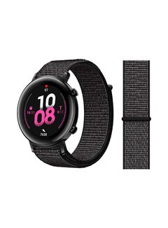 Buy Nylon Loop Replacement Band For Huawei Watch GT 2 Black Reflective in Saudi Arabia