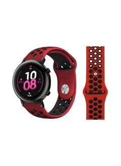 Buy Dot Silicon Replacement Band For Huawei Watch GT 2 42mm Red Black in Saudi Arabia