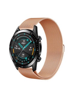 اشتري Milanese Mesh Replacement Band For Huawei Watch GT/GT 2 46mm Rose Gold في السعودية