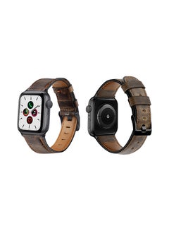 Buy Replacement Band For Apple Watch Series 5/4/3/2/1 44/42mm Dark Brown in UAE