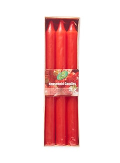 Buy 6-Piece Taper Scented Candle Red 6.5centimeter in UAE