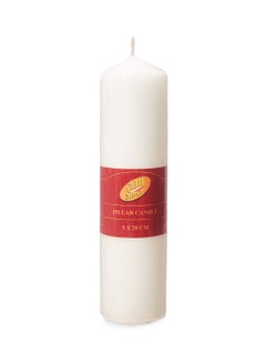 Buy Scented Pillar Candle White 5x20centimeter in UAE