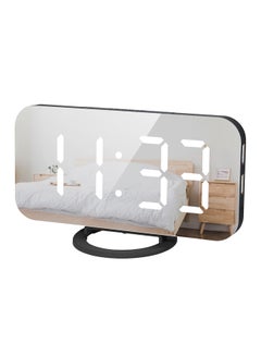 Buy LED Digital Alarm Clock With Large White Font Display Black 17x6.30x10centimeter in Saudi Arabia