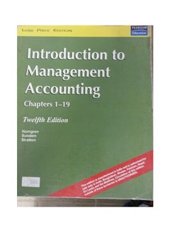 Buy Introduction To Management Accounting Chapters 1-19 english in Egypt