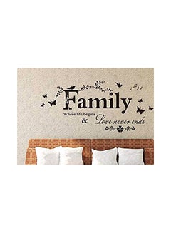 اشتري Family Warm English Wall Sticker Black 45x100centimeter في الامارات