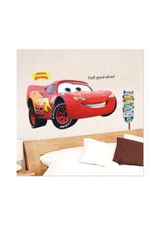 Buy Red Car Mcqueen Removable Wall Decal Sticker Multicolour 1.3 x 24.3 x 1.8inch in UAE