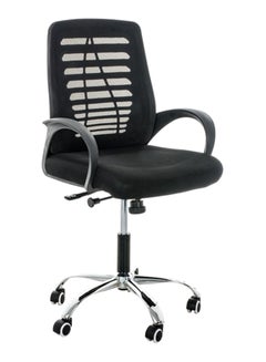 Buy Office Desk Chair Black 49x49x70cm in Saudi Arabia