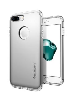 Buy Combination Hybrid Armor Cover Case For iPhone 8 Plus/iPhone 7 Plus Satin Silver in UAE
