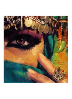 اشتري لوحة فنية من خشب MDF بتصميم تجريدي يعبر عن المرأة العربية متعدد الألوان في السعودية