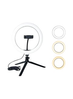 Buy Dimmable Studio Photo Video LED Ring Light With Tripod Stand White in Saudi Arabia