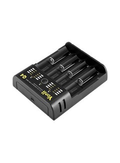 Buy Q4 3.7V 18650 Li-ion USB 4 Slots Portable Battery Charger Black in Saudi Arabia