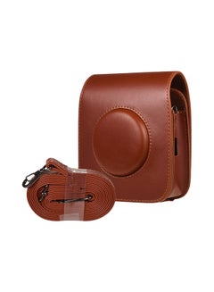 Buy Portable PU Leather with Shoulder Strap Camera Case Brown in Saudi Arabia