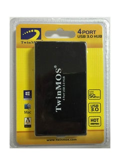 Buy 4-Port 3.0 USB Hub Black in UAE