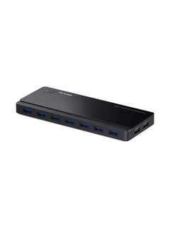 Buy 7-Port 3.0 USB Hub With 2 Charging Ports Black in UAE