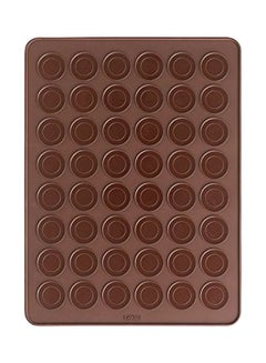 Buy Macaron Baking Mat Brown 15.8x11.8x14.6inch in Saudi Arabia