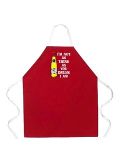 Buy Printed Apron Red/White 27 x 0.2 x 34inch in Egypt