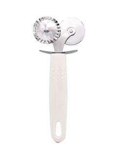 اشتري Stainless Steel Double Blade Pizza Cutter White/Silver في السعودية