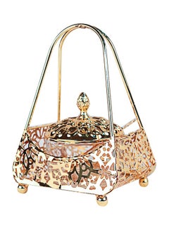 Buy Hanging Sugar Bowl With Spoon Gold in Saudi Arabia