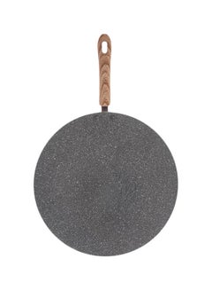 Buy Non-Stick Aluminium Tawa Pan Grey/Beige 32cm in Saudi Arabia