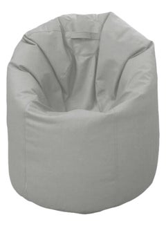 Buy PU Leather Bean Bag Light Grey in UAE