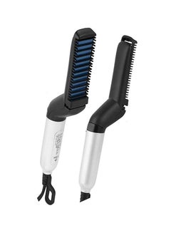 Buy Multifunctional Hair Straightener Comb Black/White 26.5 x 5.5 x 8.1cm in Egypt