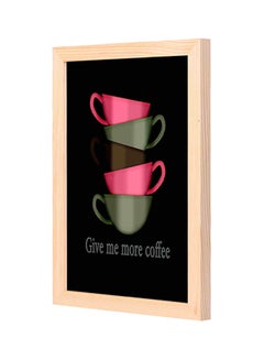 Buy Coffee Cup Themed Wooden Framed Wall Art Painting Multicolour 23x33cm in Saudi Arabia