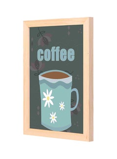 Buy Coffee Wooden Framed Decorative Wall Art Painting Blue/Brown 23x33cm in Saudi Arabia