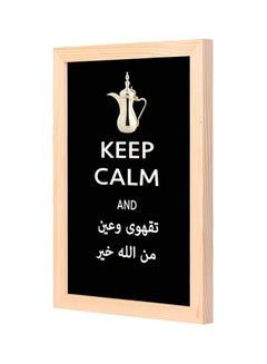 Buy Decorative Wall Art With Wooden Frame Black/White 23x33cm in Saudi Arabia