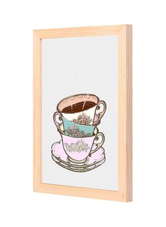 Buy Coffee Cup Wooden Frame Wall Art Painting Multicolour 23x33cm in Saudi Arabia