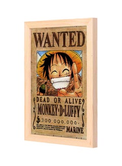 Buy Wanted Dead Or Alive Monkey Wooden Frame Wall Art Multicolour 23 x 33centimeter in Saudi Arabia