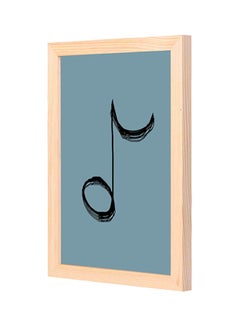 Buy Musical Note Printed Wooden Framed Wall Art Painting Blue/Black 23x33centimeter in Saudi Arabia