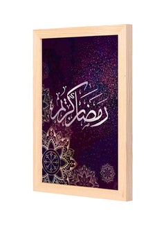 Buy Decorative Wall Art With Wooden Frame Multicolour 23x33centimeter in Saudi Arabia