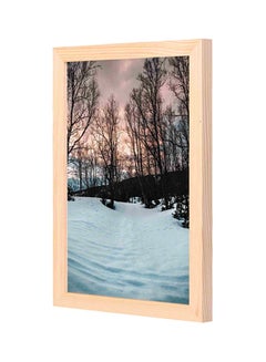 Buy Decorative Wall Art With Wooden Frame Multicolour 23x33cm in Saudi Arabia