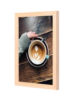 Buy Coffee Themed Wooden Framed Wall Art Painting Multicolour 23x33centimeter in Saudi Arabia