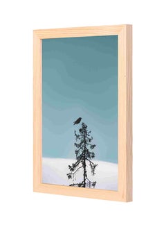 Buy Decorative Wall Art With Wooden Frame Black/Blue/Beige 23x33cm in Saudi Arabia