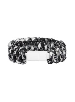 Buy Creative Braiding Bracelet Data Cable Micro USB Black&White in UAE