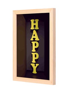 اشتري لوحة جدارية بطبعة كلمة "Happy" ذهب - أسود 23x33سنتيمتر في السعودية