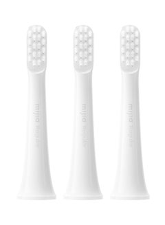 Buy 3-Piece Electric Replacement Tooth Brush Set White 13.9x2.5x7.5cm in Saudi Arabia