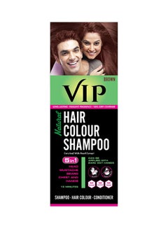 Buy 5-In-1  Shampoo Hair Colour Brown 180ml in Saudi Arabia