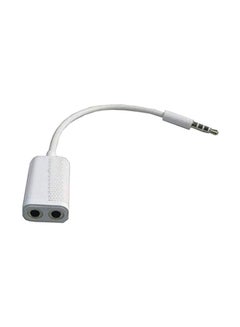 Buy Audio Splitter Cable White/Silver in UAE