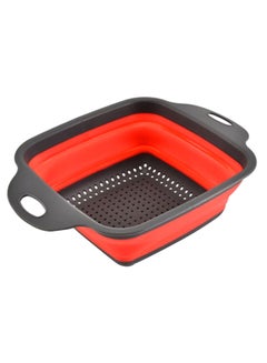 Buy Fruit Vegetable Washing Drain Basket Strainer Black/Red in Egypt