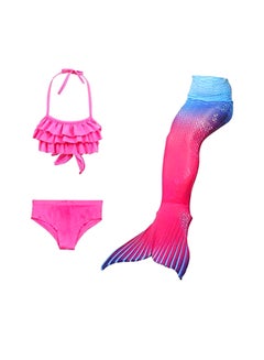 Buy 3-Piece Mermaid Bathing Swimsuit Set in UAE